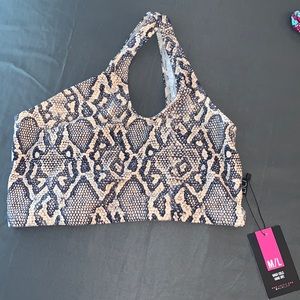 Lici fit python one shoulder sports bra